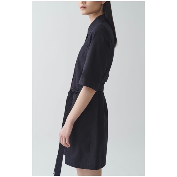 NEW! COS | Cotton twill belted denim romper zip front - Picture 3 of 7